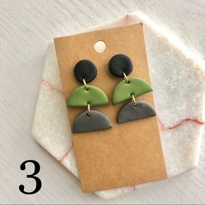 Handmade polymer clay earrings